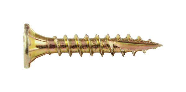 Screw Products No. 8 X 1 in. L Star Yellow Zinc-Plated Wood Screws 5 lb lb 1394 pk