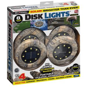 Bell + Howell Stone Solar Powered 0.89 W LED Walkway Light 4 pk