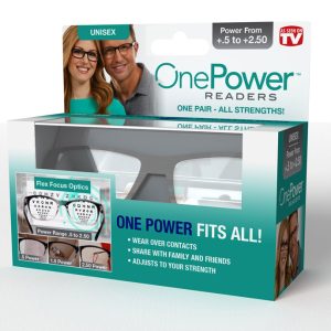 OnePower As Seen On TV Black Reading Glasses From +.5 - +2.5