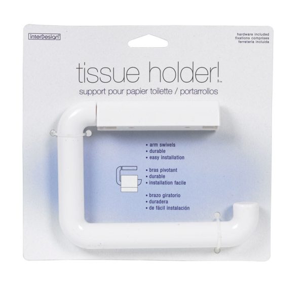 iDesign White Toilet Paper Holder