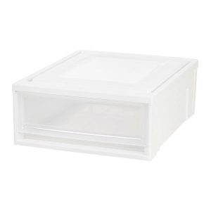 IRIS 22 qt White Drawer 7 in. H X 15.75 in. W X 19.63 in. D Stackable