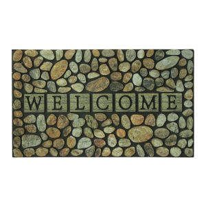 Sports Licensing Solutions 30 in. L X 18 in. W Pebble Welcome Rubber Floor Mat