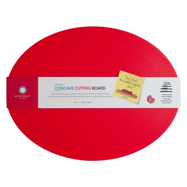 Architec Gripper 17 in. L X 13 in. W Polypropylene Concave Cutting Board