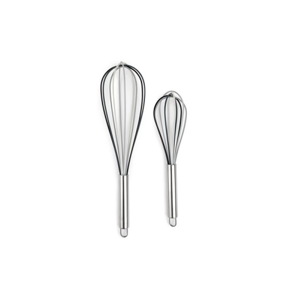 Core Home Gray Silicone/Stainless Steel Whisk Set