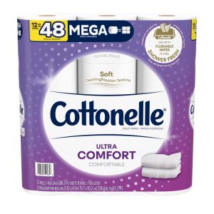 Cottonelle Ultra ComfortCare Toilet Paper 12 Rolls 268 sheet 4 in.