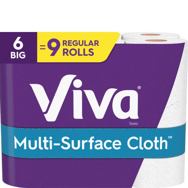 Viva Multi-Surface Cloth Paper Towels 83 sheet 2 ply 6 pk