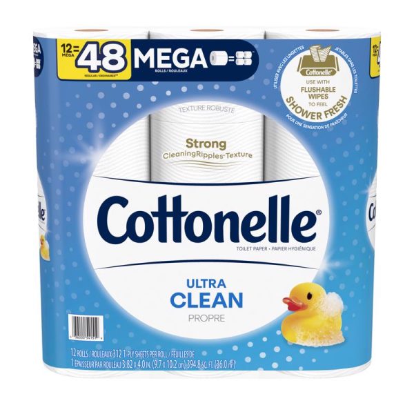 Cottonelle Ultra CleanCare Toilet Paper 12 Rolls 310 sheet