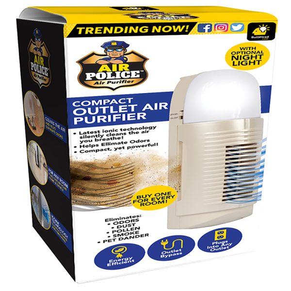 Bulbhead Air Police Compact Outlet Air Purifier Plastic 1 pk