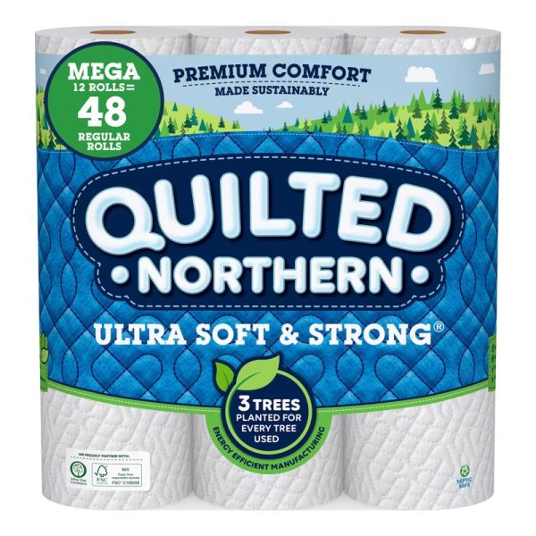 Quilted Northern Ultra Soft & Strong Toilet Paper 12 Rolls 328 sheet 415.47 sq ft