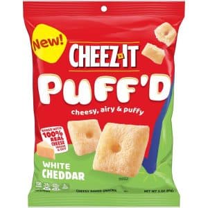 Cheez It Puff''D White Cheddar Crackers 3 oz Bagged