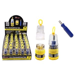 Diamond Visions Max Force 14 pc Phillips/Slotted Mini Multi-Bit Screwdriver Set