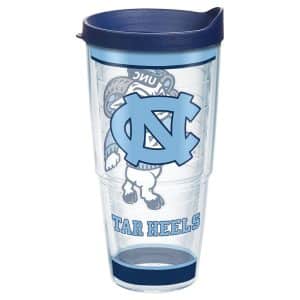 Tervis Collegiate 24 oz North Carolina Tar Heels Multicolored BPA Free Tumbler with Lid