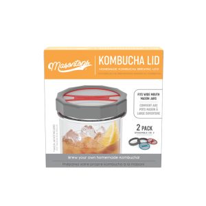 Masontops Kombucha Lids Wide Mouth Kombucha Brewing Lid 2 pk