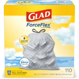 Glad Force Flex 13 gal Fresh Scent Tall Kitchen Bags Drawstring 110 pk