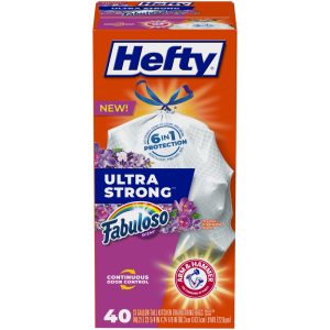Hefty Ultra Strong 13 gal Fabuloso Scent Tall Kitchen Bags Drawstring 40 pk