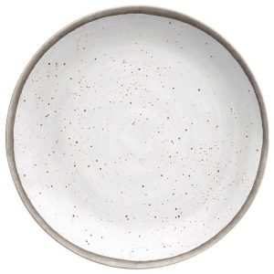 TarHong Gray/White Bamboo Retreat Pottery Dinner Plate 10.5 in. D 1 pk