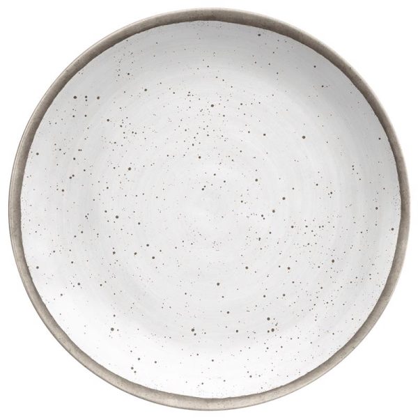 TarHong Gray/White Bamboo Retreat Pottery Dinner Plate 10.5 in. D 1 pk