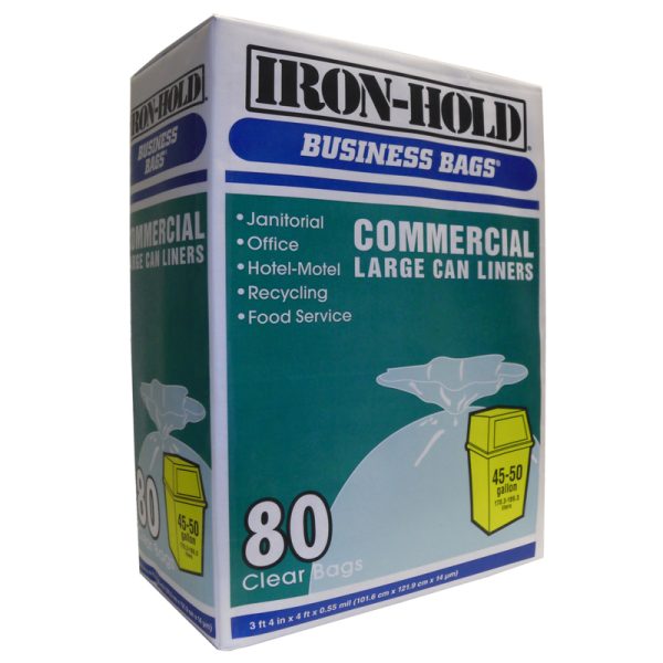 Iron-Hold 50 gal Drum Liners Twist Tie 80 pk