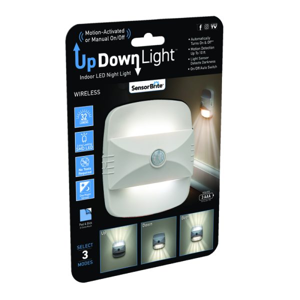 Sensor Brite UpDown Light As Seen on TV Wireless Motion Activated LED Light 1 pc