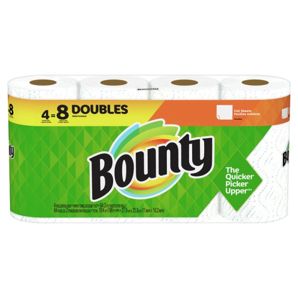Bounty Paper Towels 64 sheet 2 ply 4 pk