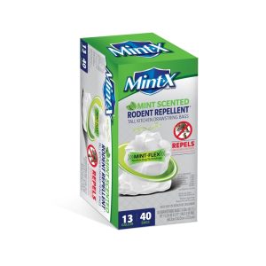 Mint-X 13 gal Mint Scent Tall Kitchen Bags Drawstring 40 pk