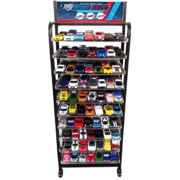 MTI Pull Back & Go 57 in. H X 18 in. W X 8 in. L Black Rack Vehicles Display Rack Die Cast Metal