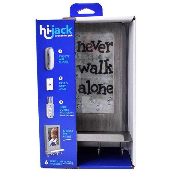 Hi-Jack 11 in. H X 3.5 in. W X 6.25 in. L Gray Metal/Wood Decor/Frame/Key Holder