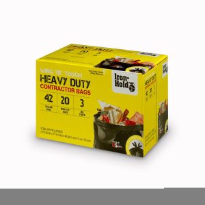 Iron-Hold 42 gal Contractor Bags Wing Ties 20 pk