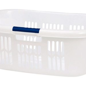 Rubbermaid White Polyethylene Laundry Basket