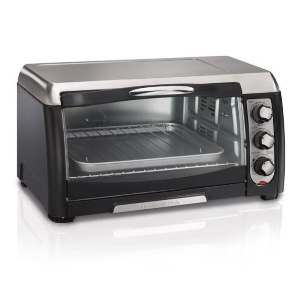 Hamilton Beach Stainless Steel Black/Silver 6 slot Toaster Oven 11 in. H X 18.75 in. W X 15.13 in. D