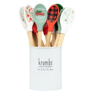Krumbs Kitchen Assorted Silicone/Wood Mixing Spoon