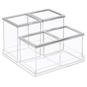 InterDesign Clear Plastic Bath Accessory Set