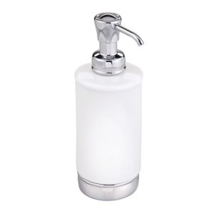 InterDesign York White Plastic Lotion/Soap Dispenser