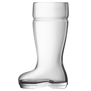 Final Touch Boot 33 oz Clear Glass Beer Glass
