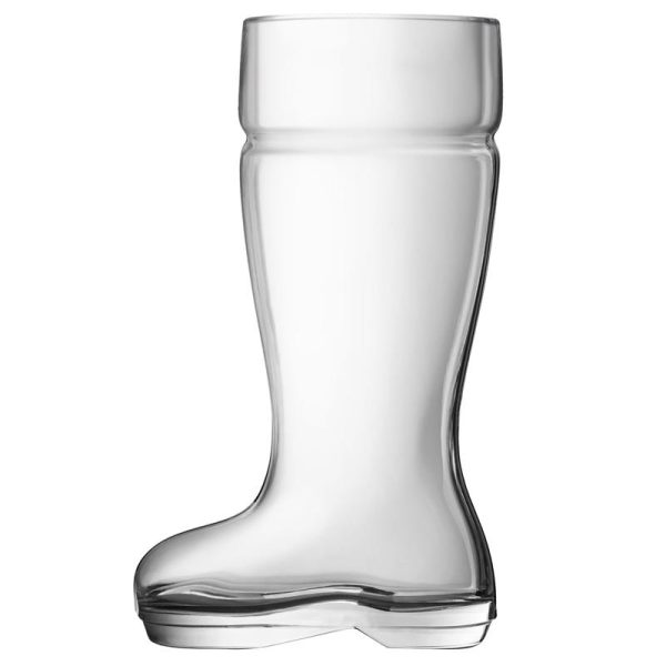 Final Touch Boot 33 oz Clear Glass Beer Glass