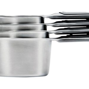 OXO Good Grips 1/4, 1/3, 1/2 , 1 cups Stainless Steel Silver Measuring Cup