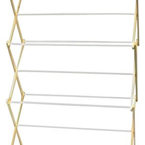 Madison Mill 42.5 in. H X 29.5 in. W X 14 in. D Wood Accordian Collapsible Clothes Drying Rack