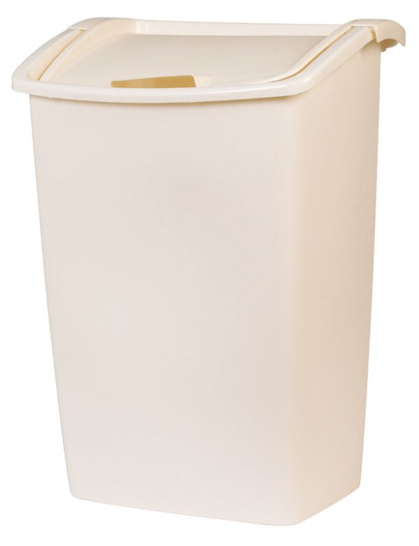 Rubbermaid 11.25 gal Bisque Plastic Swing-Out Trash Can
