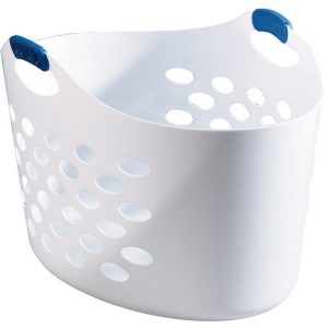 Rubbermaid White Plastic Laundry Basket