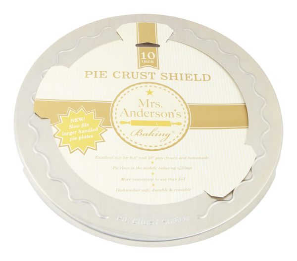 Mrs. Anderson's Baking 10 in. L Pie Crust Shield Silver