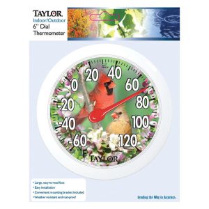 Taylor Bird Design Dial Thermometer Plastic Assorted 6 in.