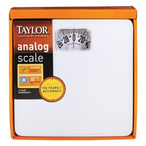 Taylor 300 lb Analog Bathroom Scale White