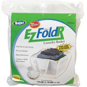 Bajer White Nylon Laundry Basket
