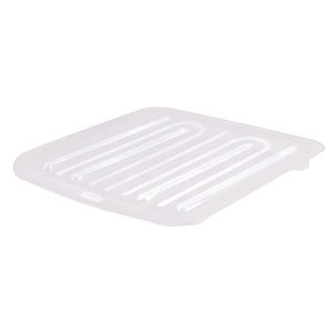 Rubbermaid 15.3 in. L X 14.3 in. W X 1.3 in. H Clear Plastic Dish Drainer