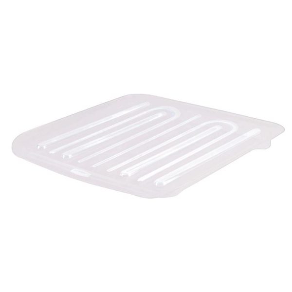 Rubbermaid 15.3 in. L X 14.3 in. W X 1.3 in. H Clear Plastic Dish Drainer