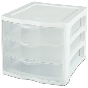 Sterilite 3.6 cu ft White Drawer Organizer 9.625 in. H X 11 in. W X 13.5 in. D Stackable