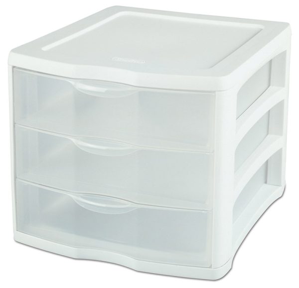 Sterilite 3.6 cu ft White Drawer Organizer 9.625 in. H X 11 in. W X 13.5 in. D Stackable