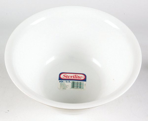 Sterilite 6 oz White Plastic round Bowl 12-3/4 in. D 1 pk