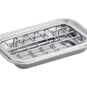 iDesign Gia Chrome Silver Stainless steel Soap Dish