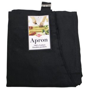 RITZ Black Cotton Solid Apron